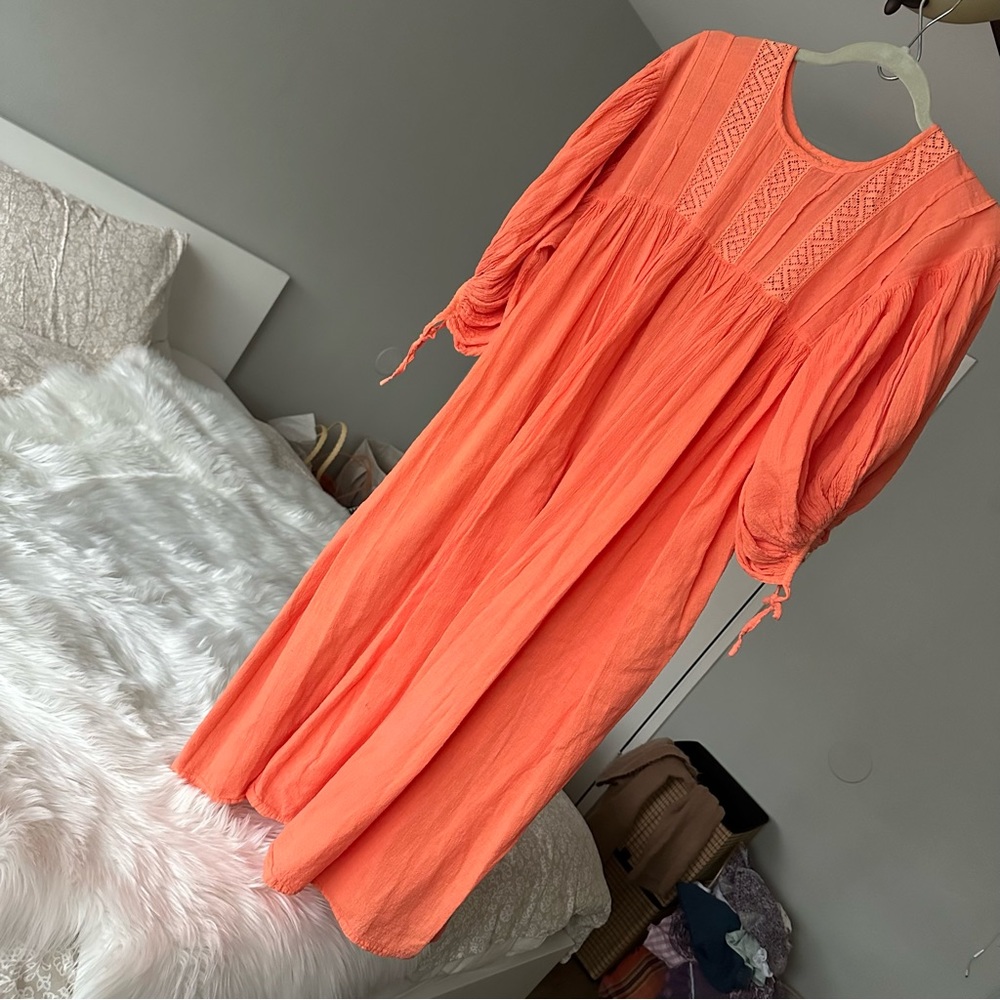 Gorgeous vintage coral orange dress